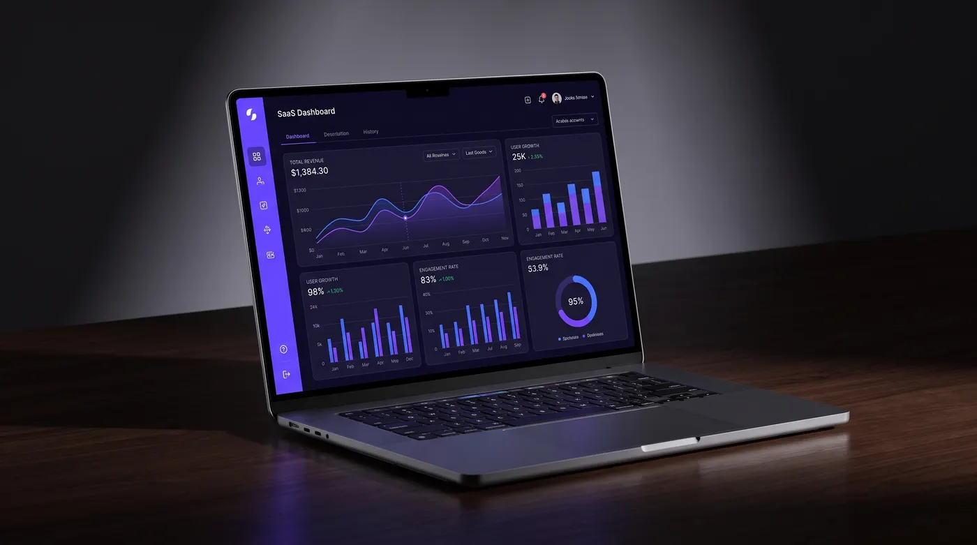 SaaS dashboard with analytics